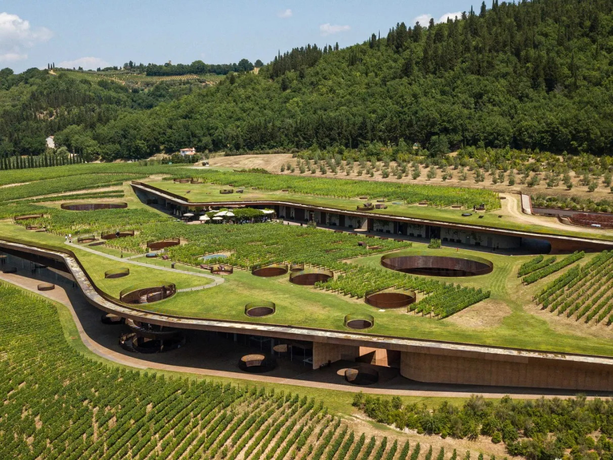 Vinícola Antinori vista aérea