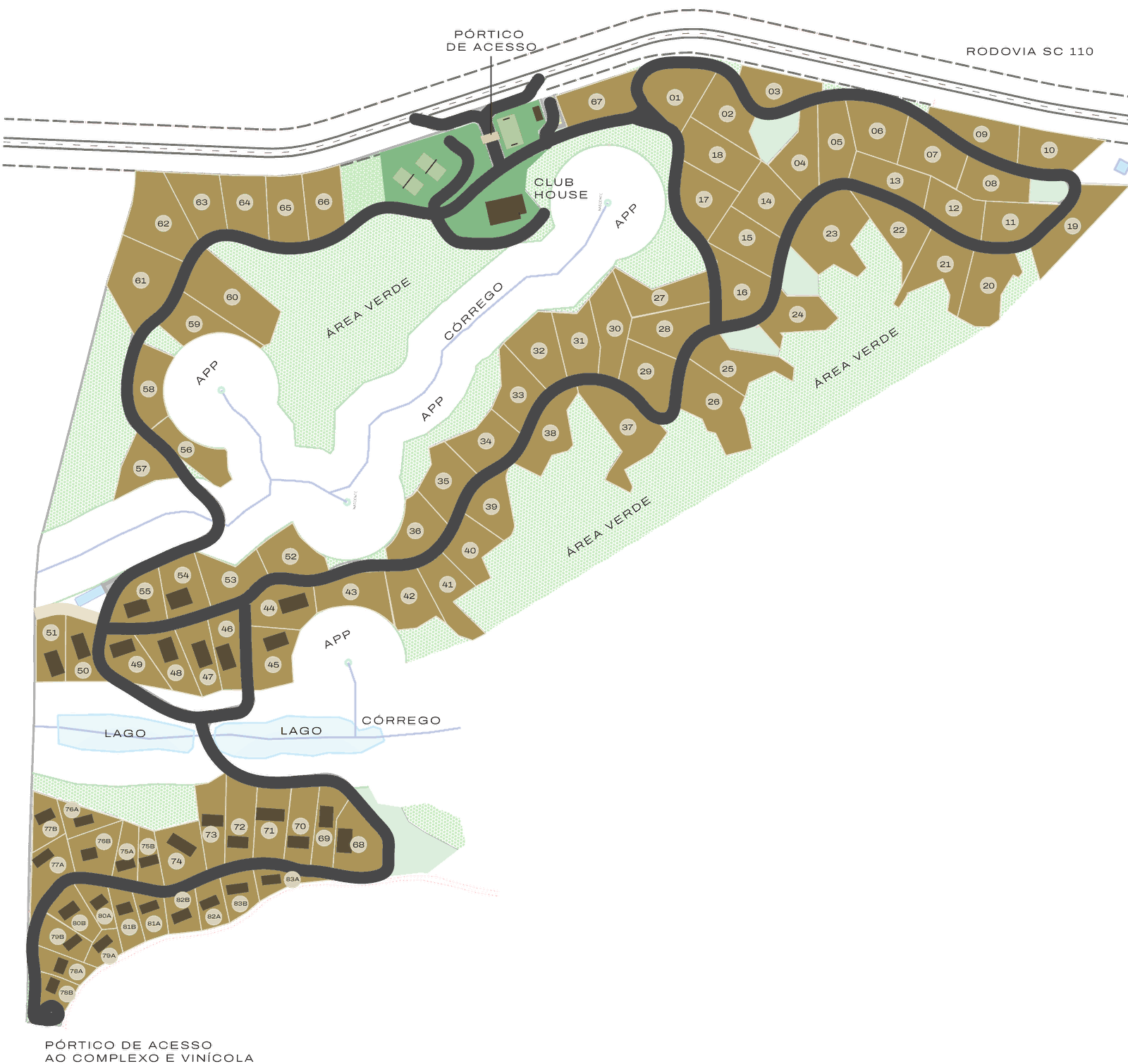Mapa de lotes do residencial